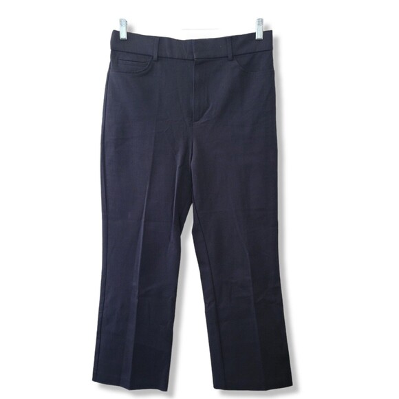 Zara Women's Size XL Straight Leg Slit Trousers Pants Black Business Office - Picture 1 of 7